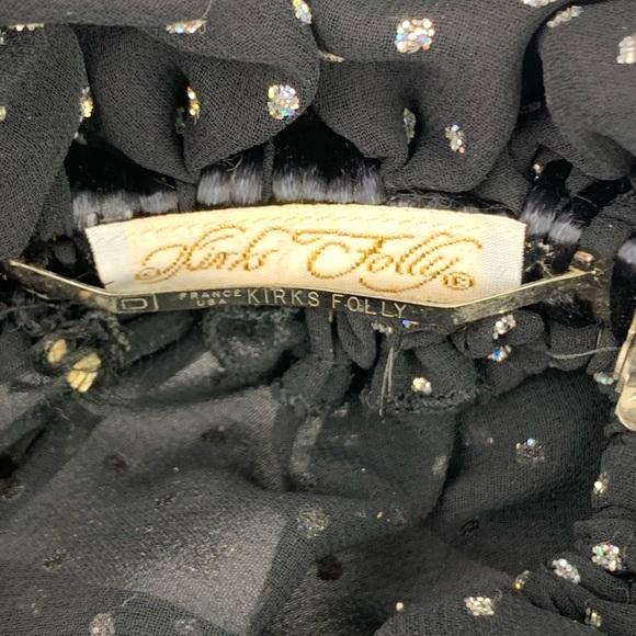 Kirk’s Folly Black & Wine Velvet Barrette Bow & Chignon Bun Cover - Picture 5 of 6